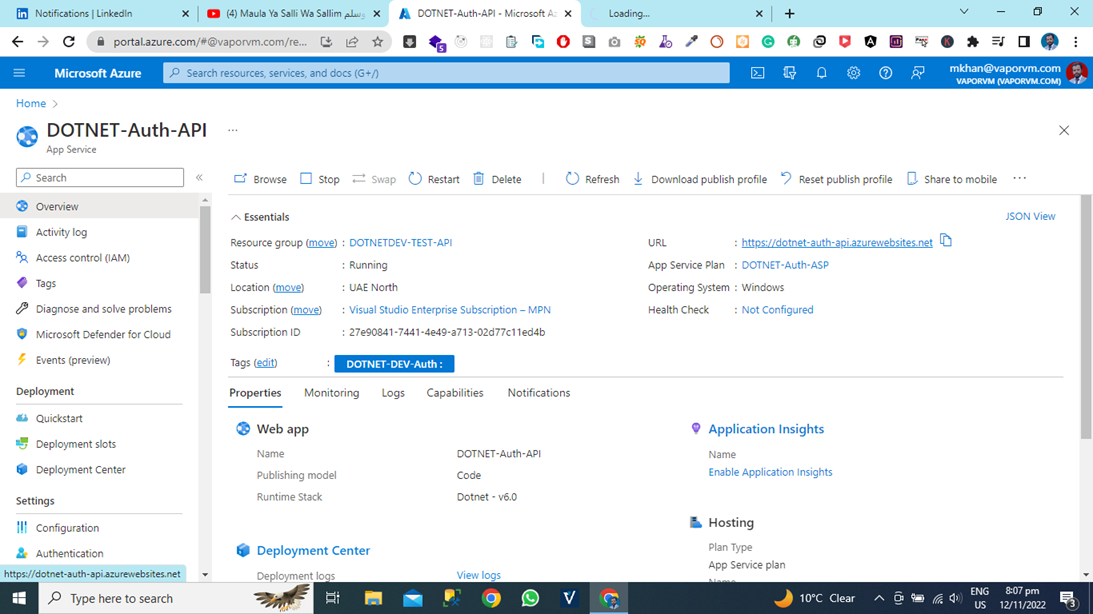 Application Deployment On Azure Cloud using Azure Web App Service
